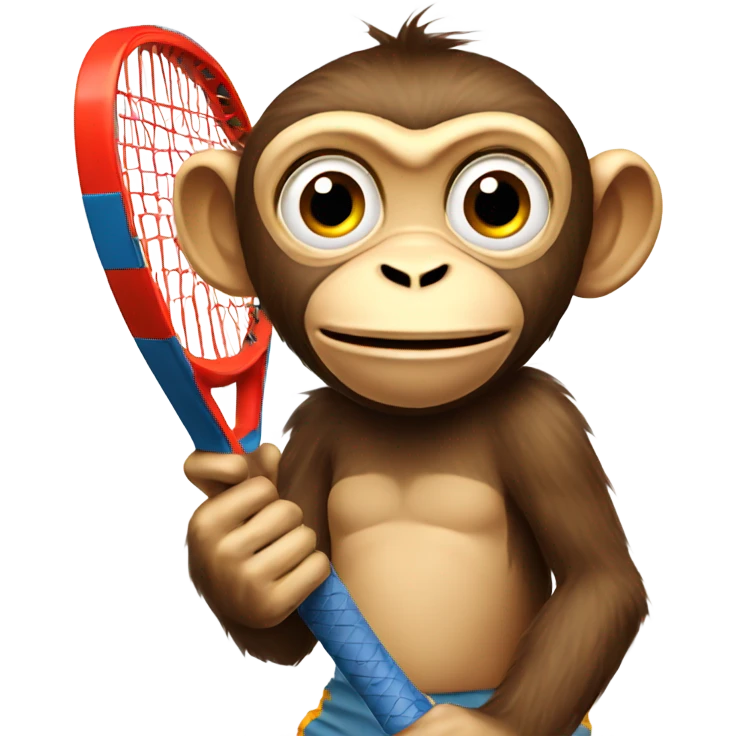 Monkey with padel racket  emoji