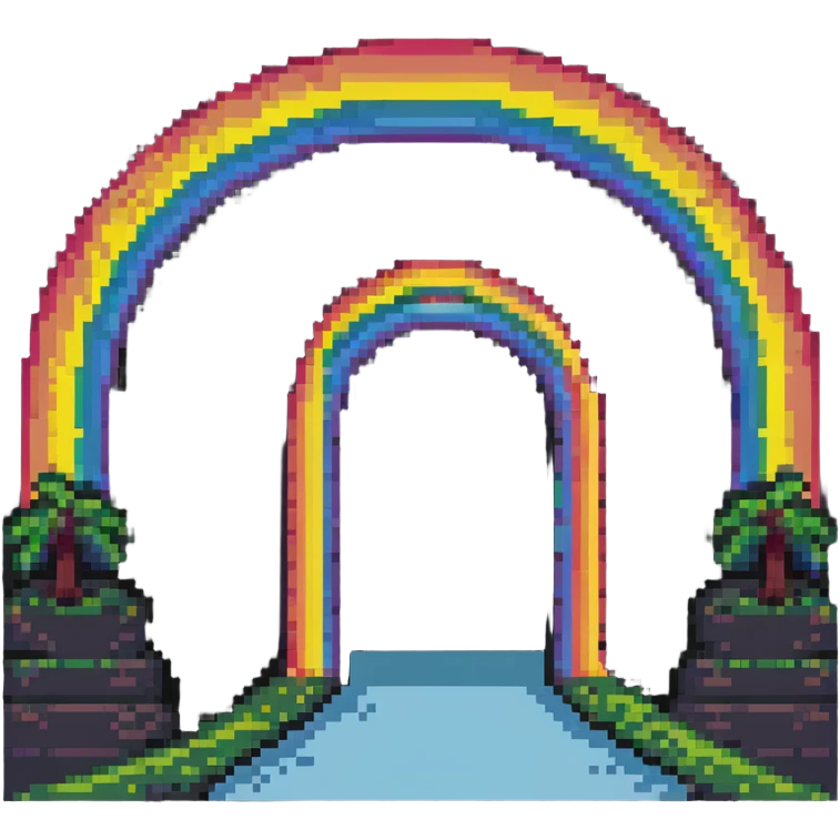 colorful rainbow bridge emoji