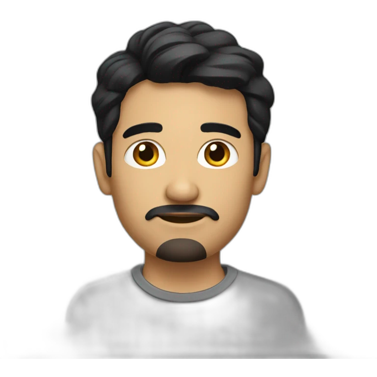 Ux designer with black hair and is spanish looking emoji