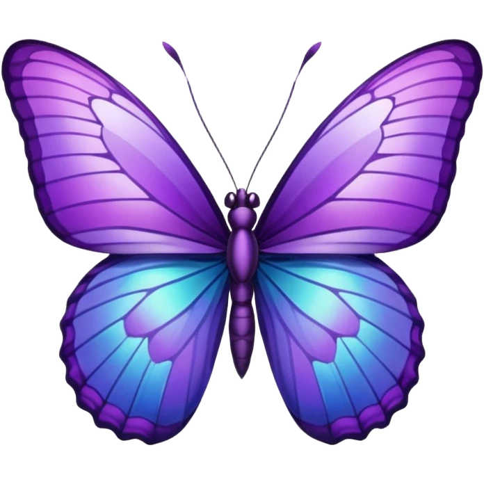Purple butterfly with sharp ends on each wing emoji