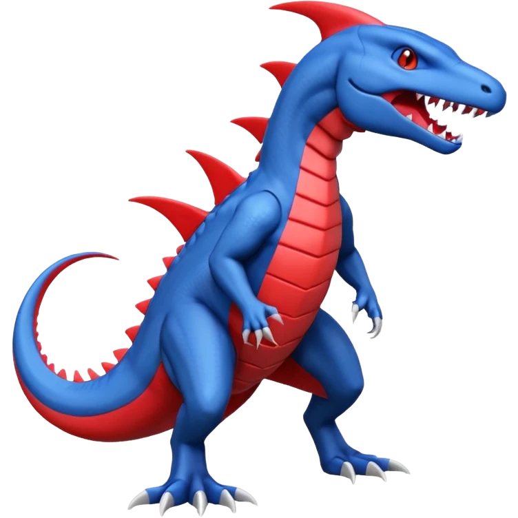 Salandit-Salamence-Garchomp-Fakémon-hybrid-creature (full body)  emoji