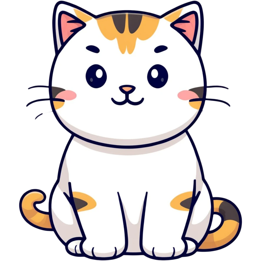 Cute tabby cat with white stomach, adorable expression, showing white belly fur emoji