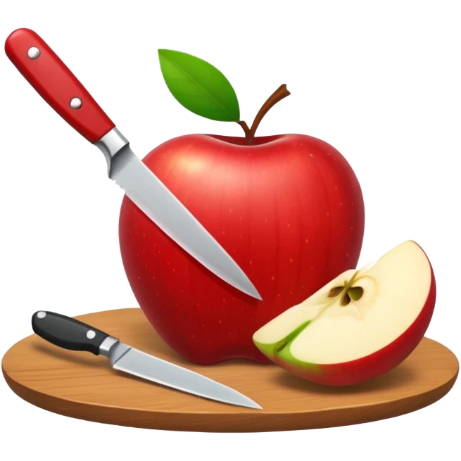 Cutting apples emoji