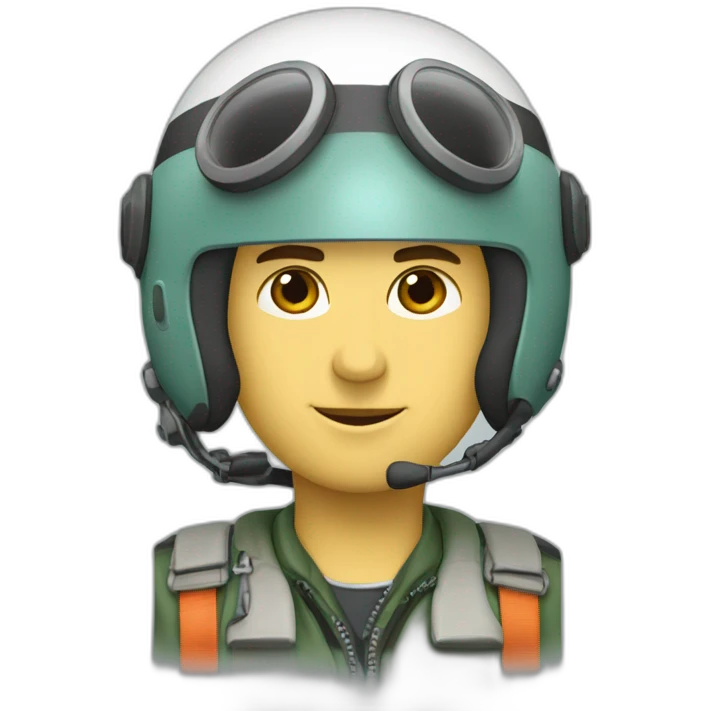 Pilote d’hélicoptère de secours emoji