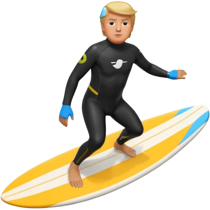 Donald Trump surfing emoji