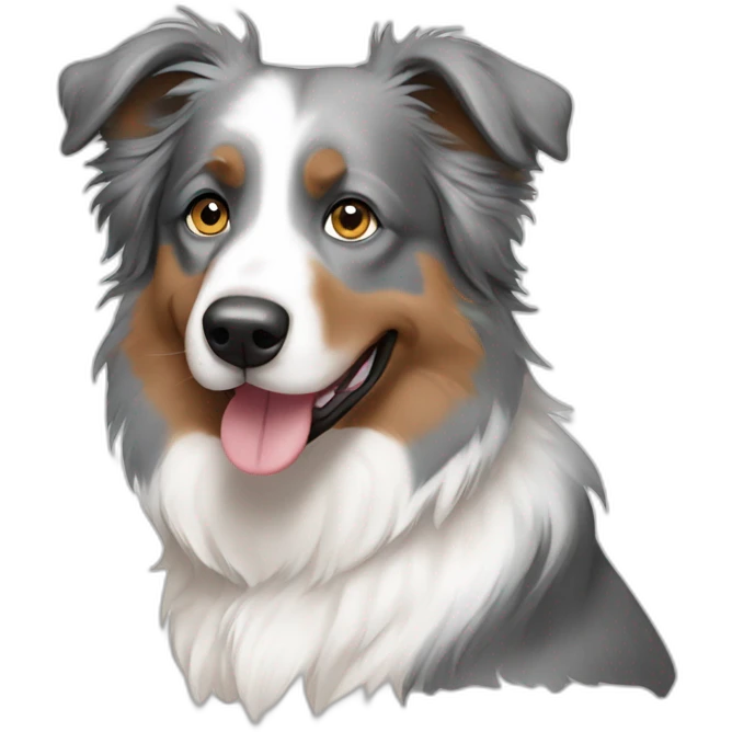australian shepherd white and grey emoji