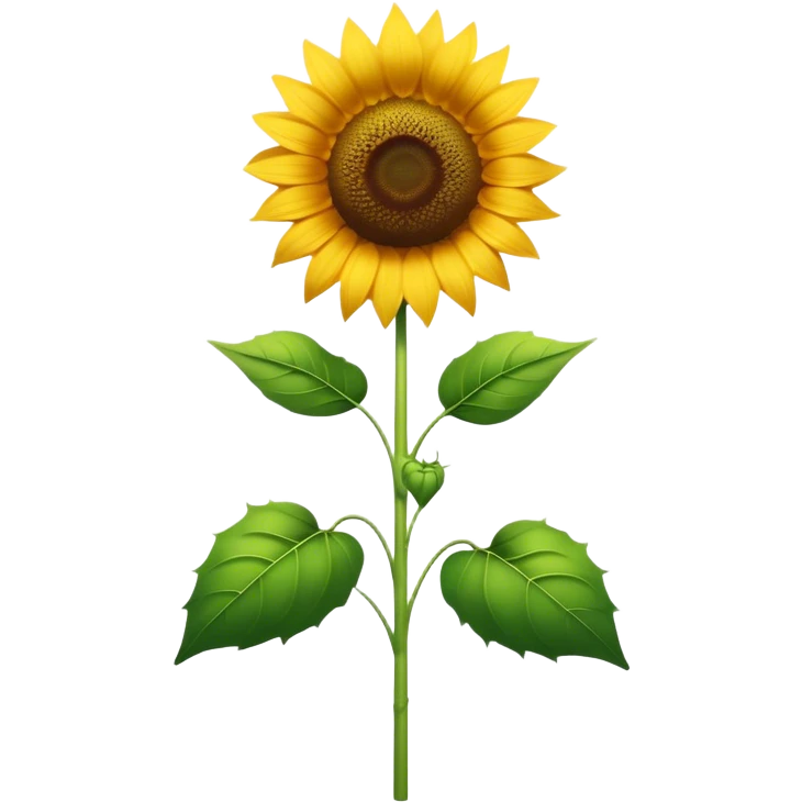 Cinematic Realistic Sunflower Emoji, Tall and bright, with a large, golden-yellow blossom facing the sun, its broad, textured petals surrounding a dark center. The sturdy green stalks and leaves frame the vibrant flower, while a gentle breeze causes the petals to sway. Soft glowing outline, capturing the essence of sunshine and warmth in a cheerful, towering sunflower! emoji