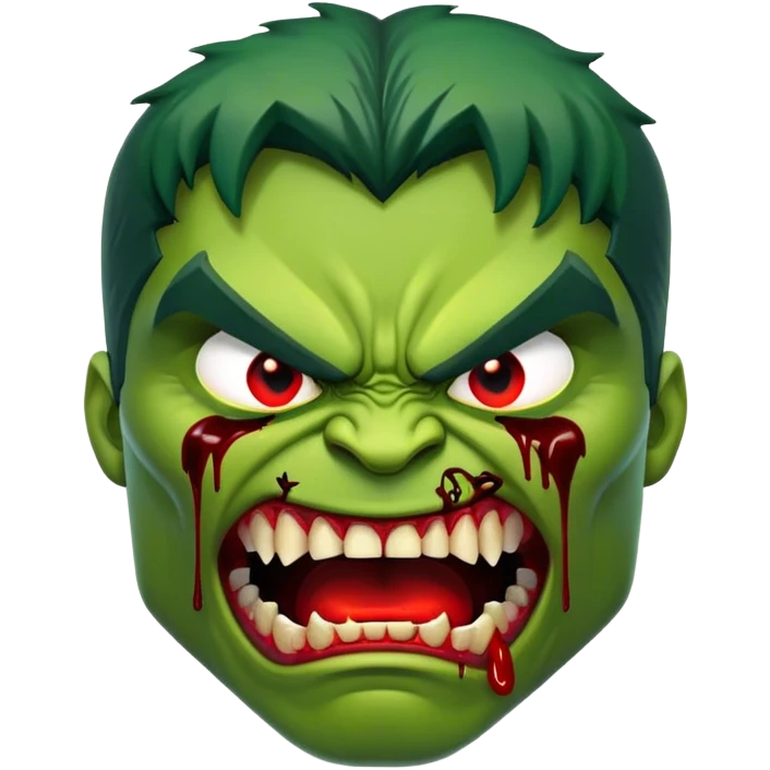 Hulk vampires face emoji