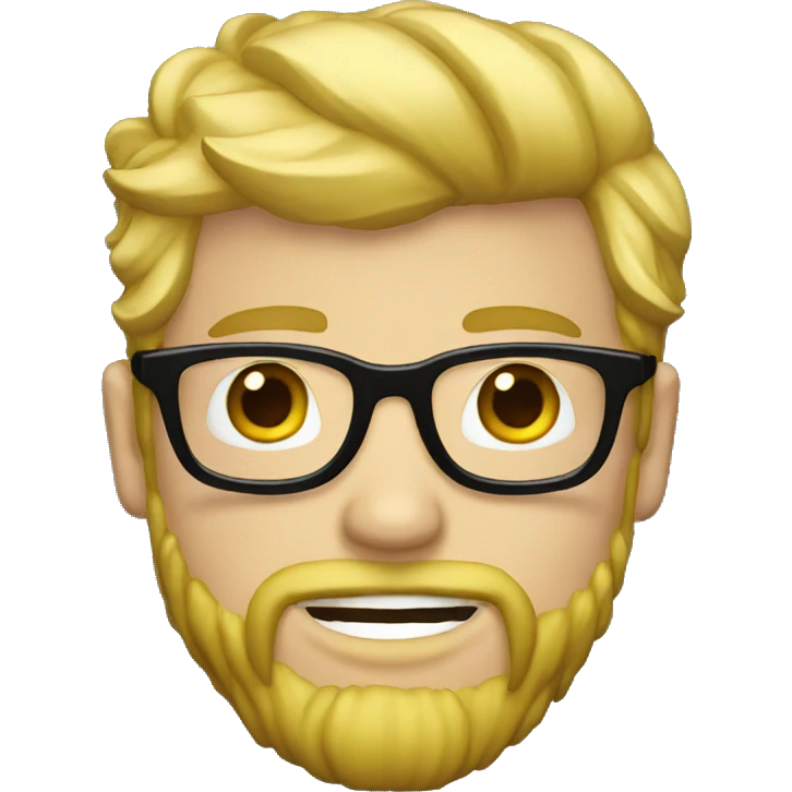 blonde guy with a crown glasses and blonde beard emoji
