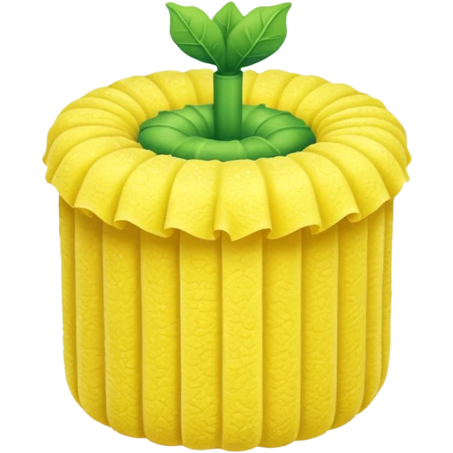 Yellow loofah without smiley faces, used for washing (looked like a sponge) emoji