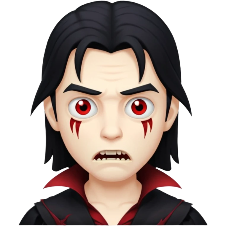 sad face vampire boy long hair
 emoji
