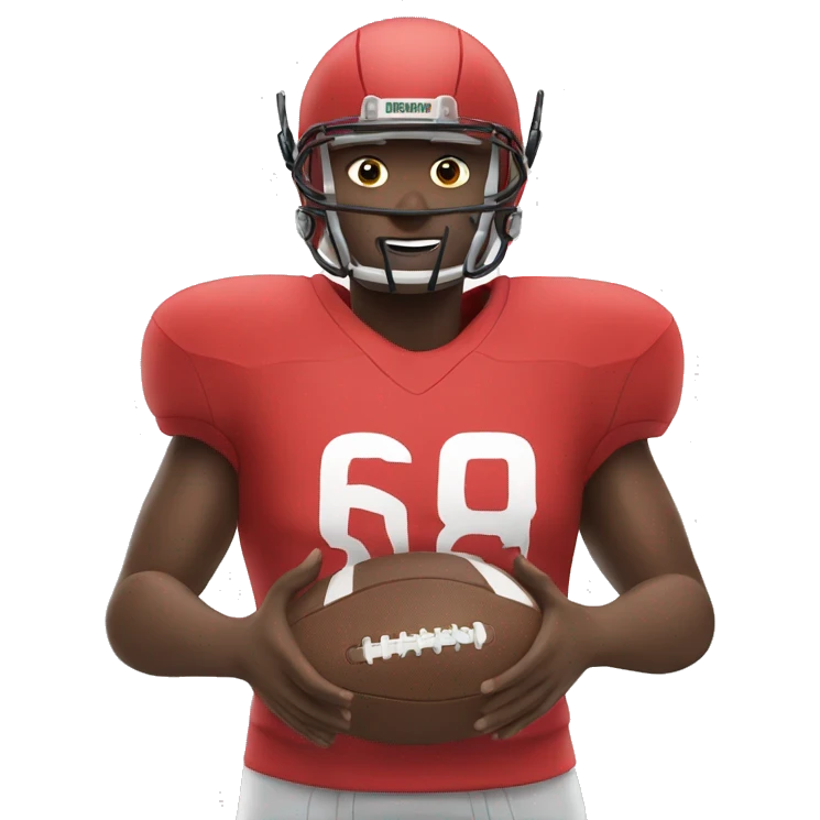 football player with red shirt  emoji