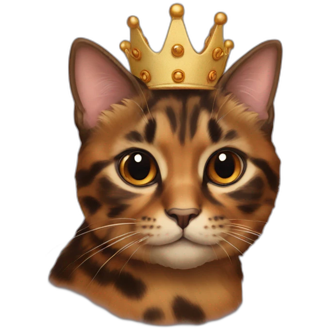 Cat tortoiseshell crown emoji
