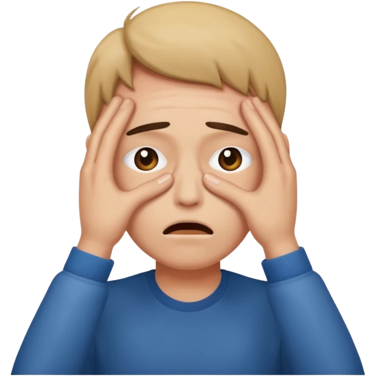 Emoji covering eyes with hands scared  emoji