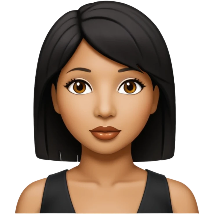 Toni Braxton with black short hair emoji