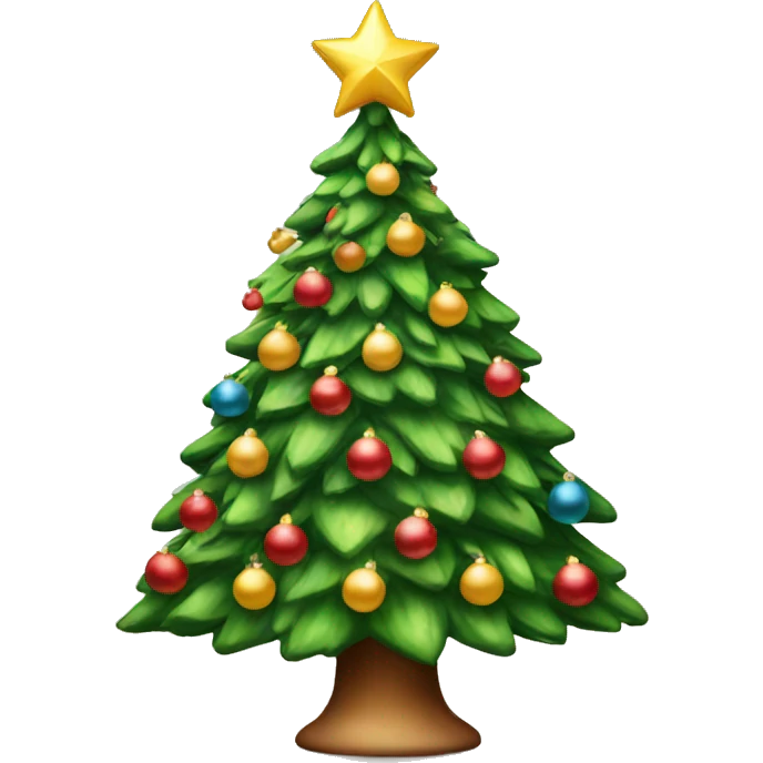 pretty festive christmas tree emoji