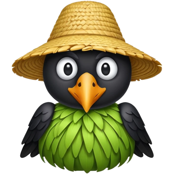 straw crow emoji