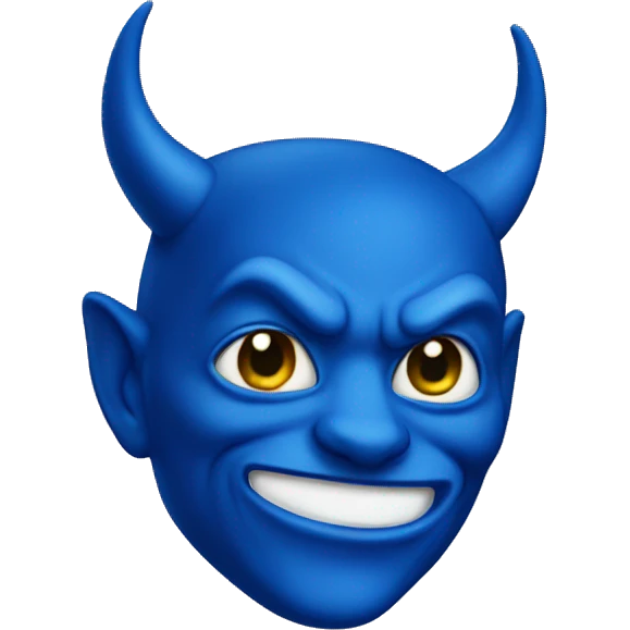 Blue devil emoji