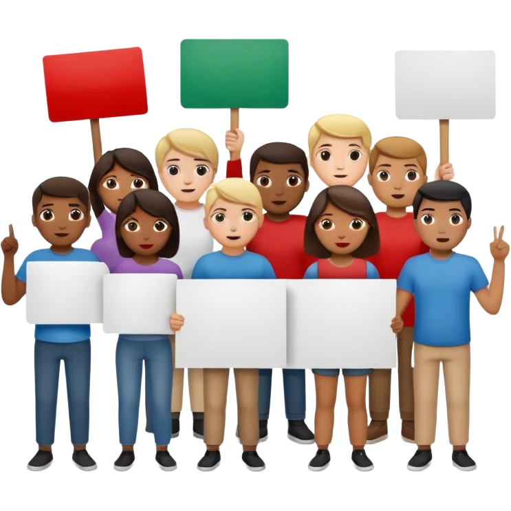 people staging a demonstration emoji