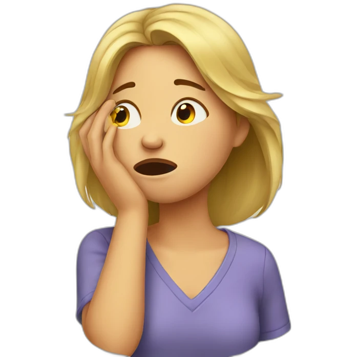 Woman crying emoji