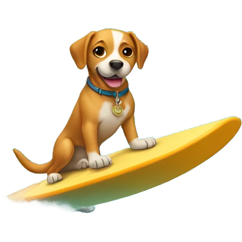 Dog surfing  emoji