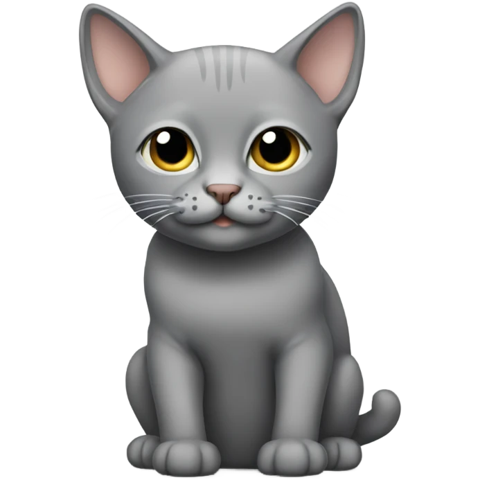 bald gray cat emoji
