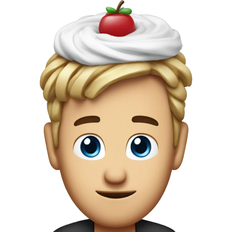 Craig Federighi cake on head emoji