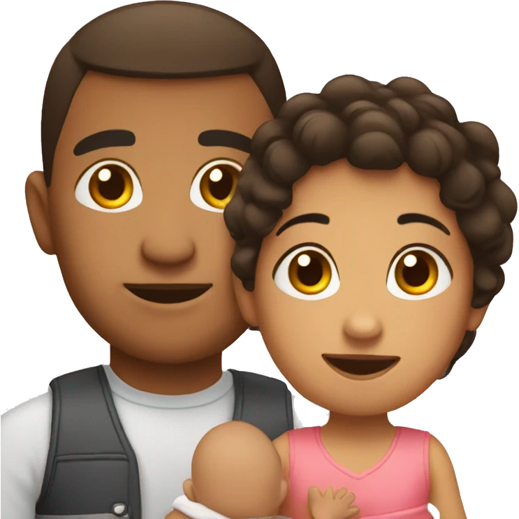 Hispanic parents with a baby emoji