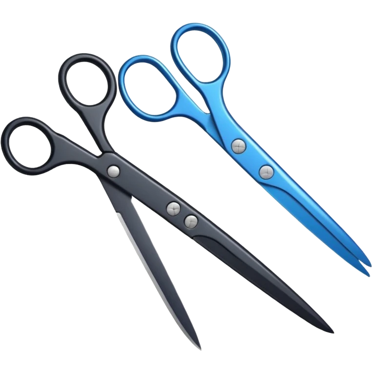 Floating black Scissors cutting in half an idf soldier ID card with a little chip in 2 parts emoji