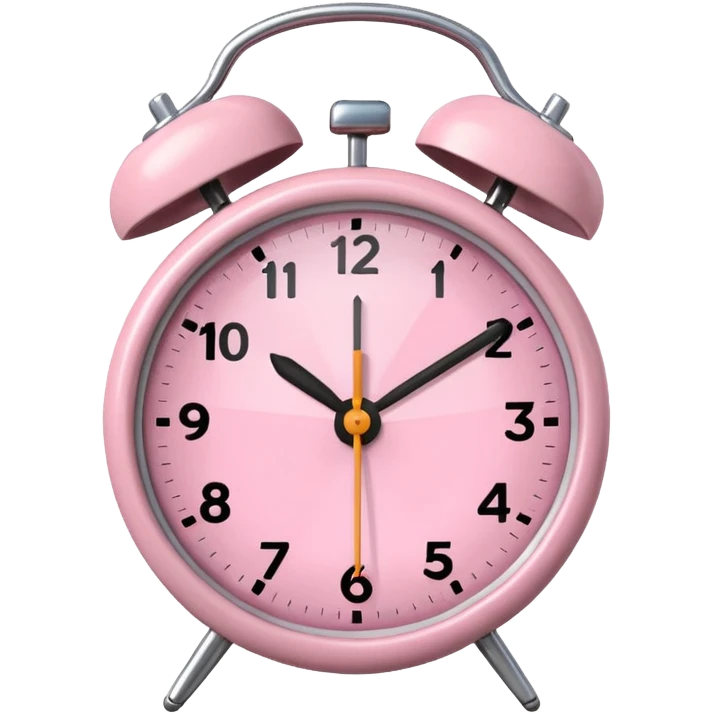 Please make me an alarm clock that will show six o'clock in the morning and make it in the style of ios 18.1 and aesthetic and the color is light pink, not analog but digital emoji