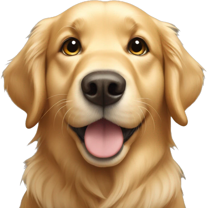 golden retriever asking for belly rubs emoji