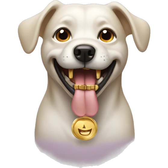 Dog with a gold teeth emoji