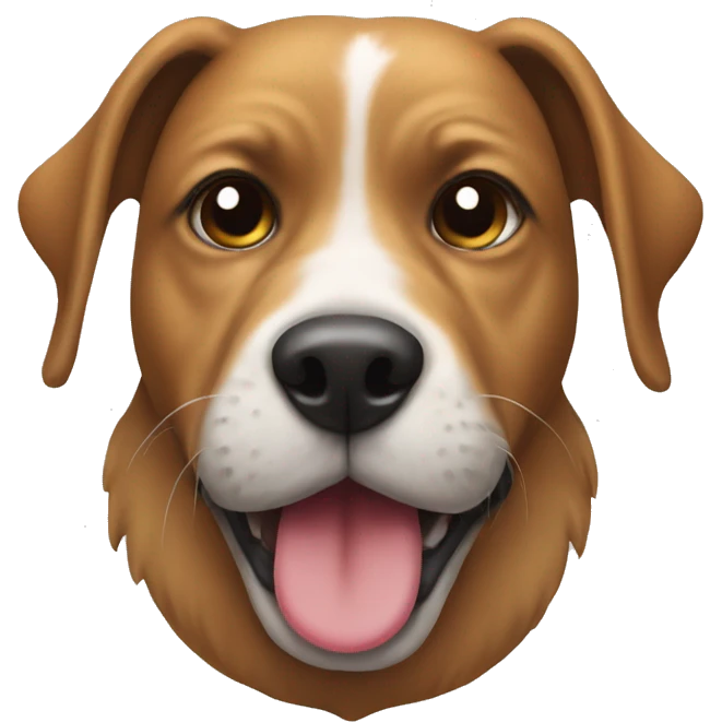 Dog with a ball In its mouth emoji