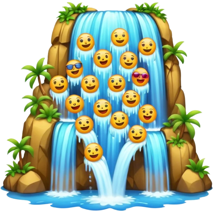Emoji waterfall emoji