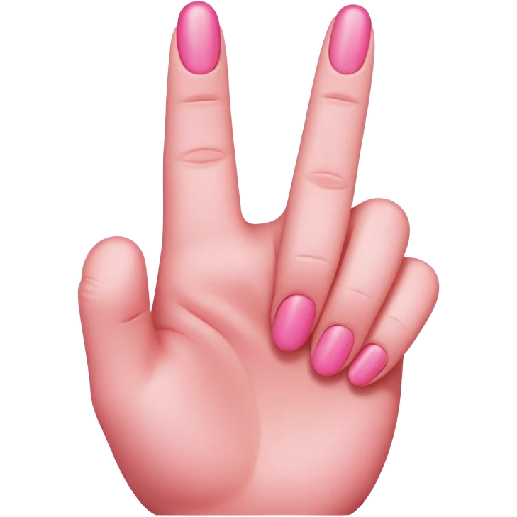 Pink middle finger emoji