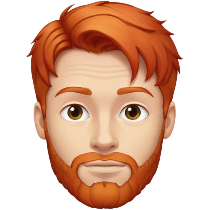 a man with ginger red hair emoji