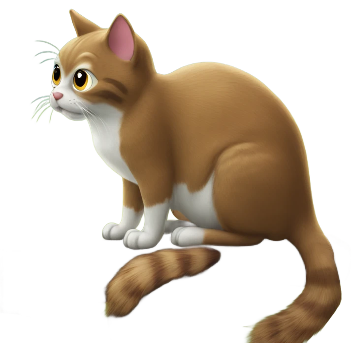 Cat looks at squirrel emoji
