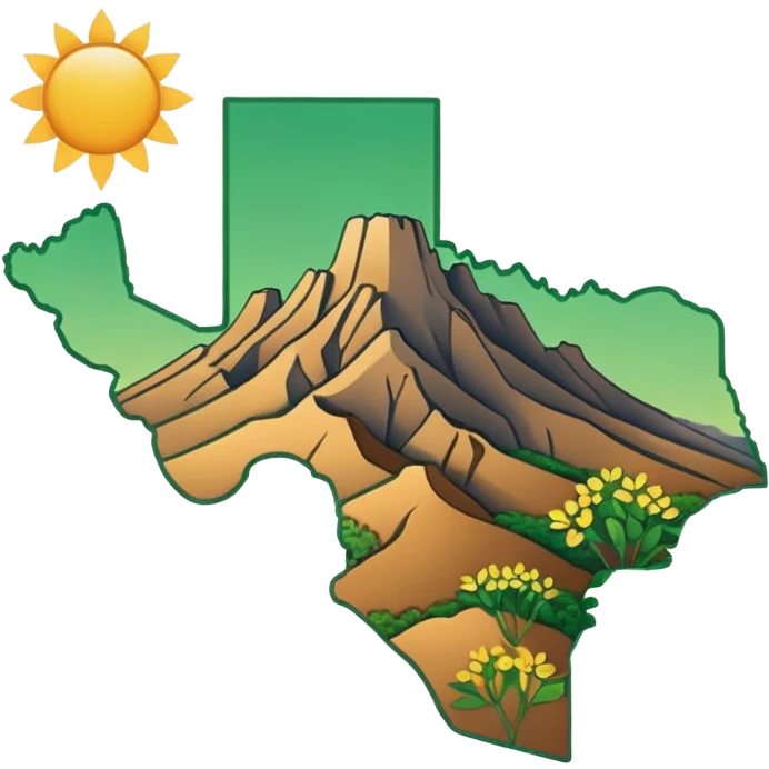 Chaco province of Argentina emoji, map outline, native flora, warm sun, modern emoji style emoji