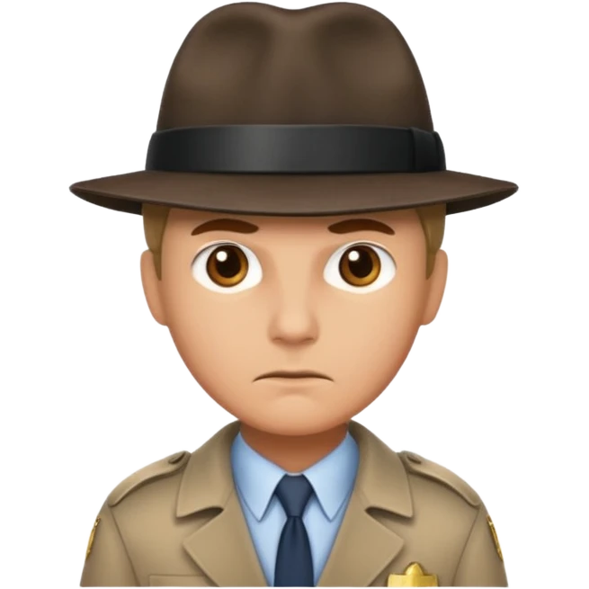 detective with hat emoji