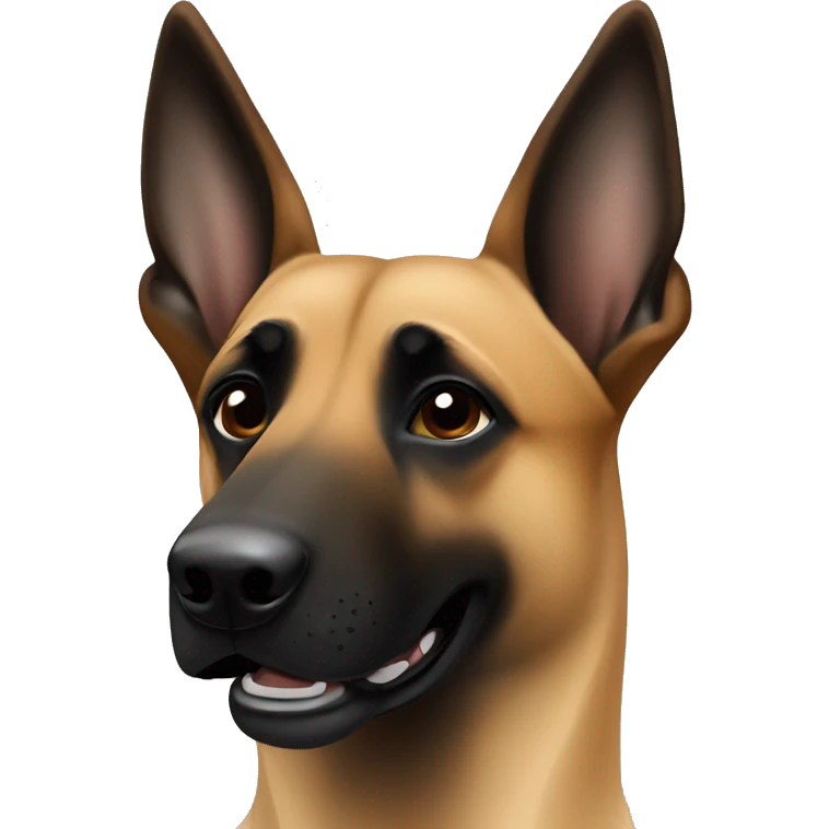 Belgian Malinois with black face ￼ emoji