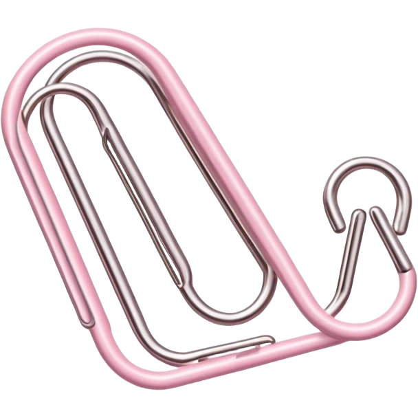 pastel pink paper clip emoji