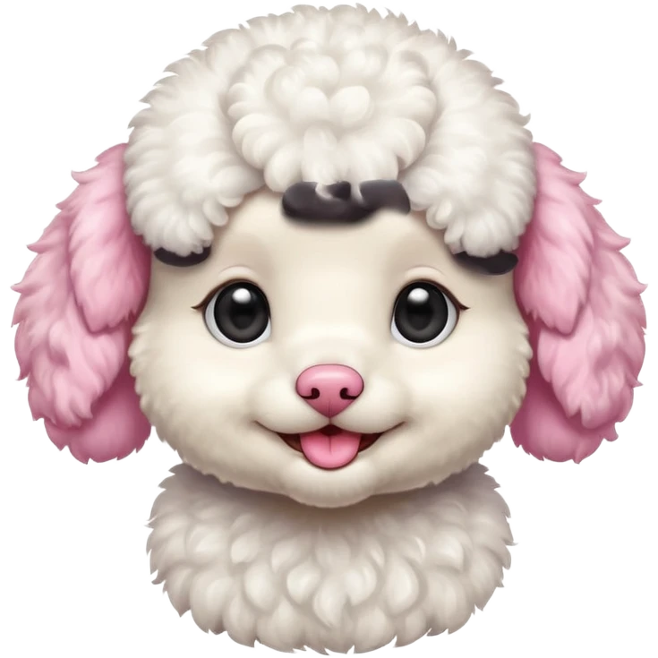 smile, baby Poodle
, only face  emoji