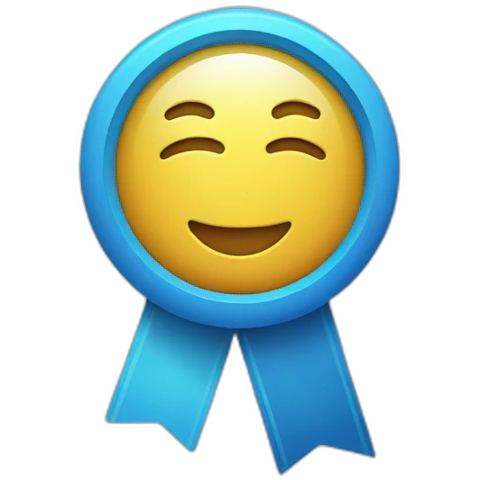 Instagram blue verification badge with a tick inside it emoji