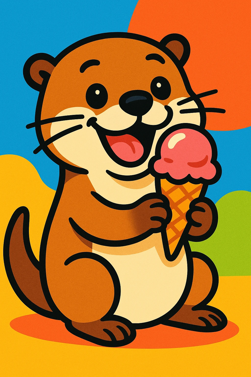 otter eating ice cream emoji