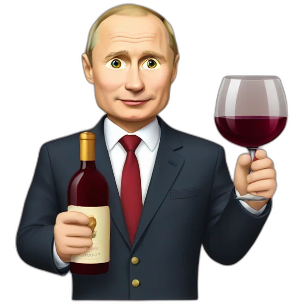 putin with wine emoji