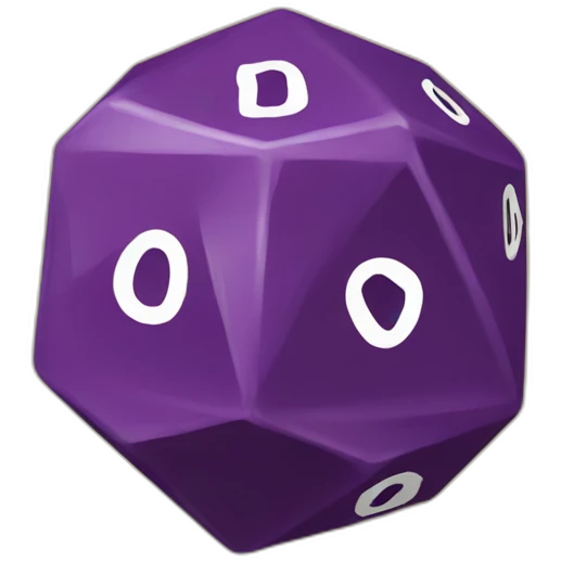 D20 dice emoji