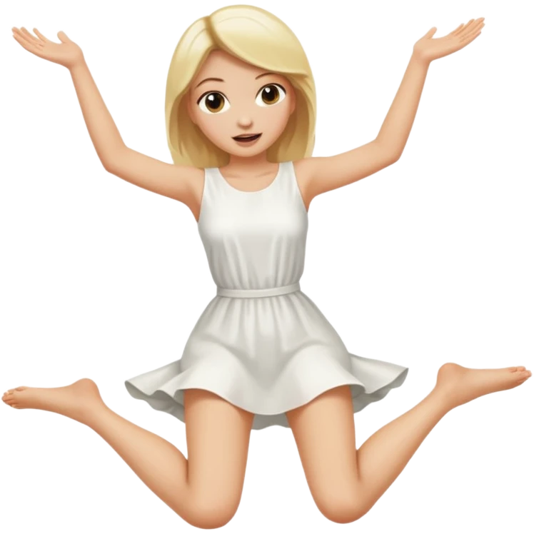 Naked blonde woman with her legs spread open emoji