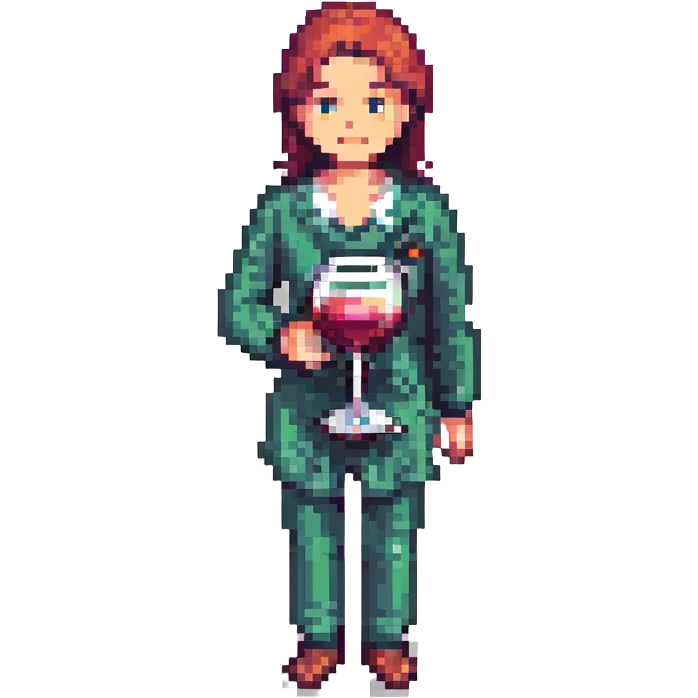 A person with a wine glass emoji