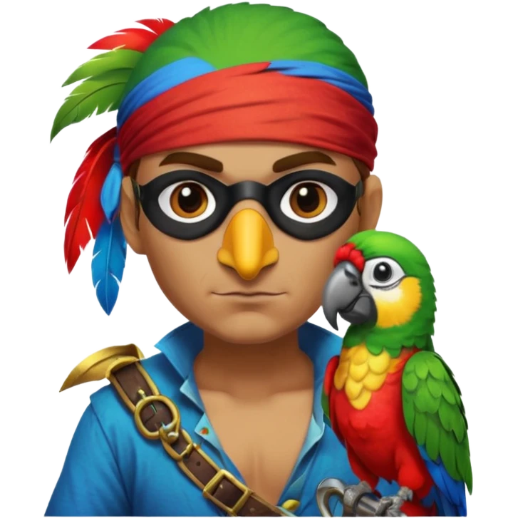 pirate and parrot emoji