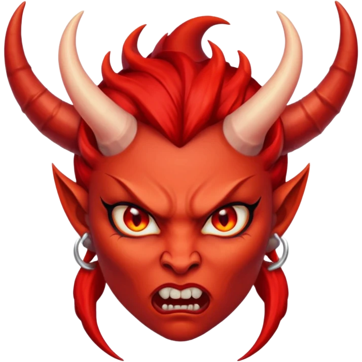 angry devil woman emoji